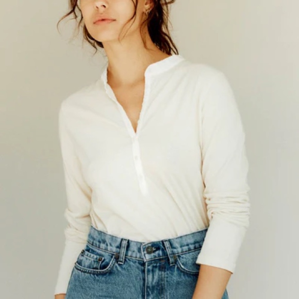 imogene + willie White Long Sleeve Top